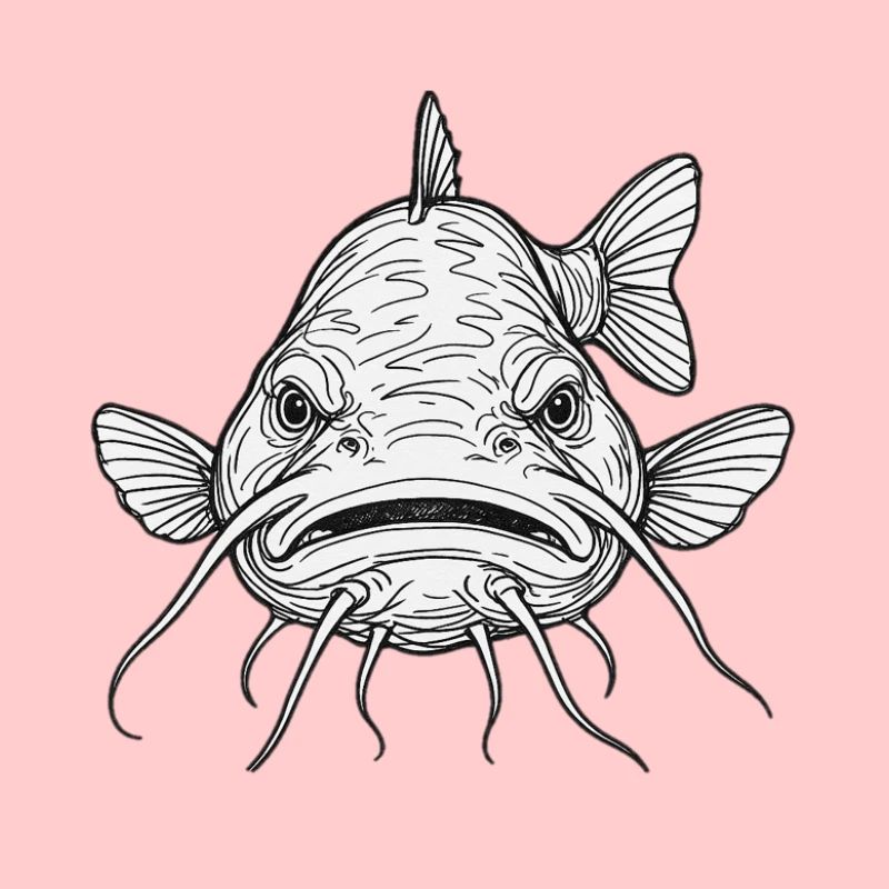 Lugubre poisson-chat expression de poisson Brombachsee