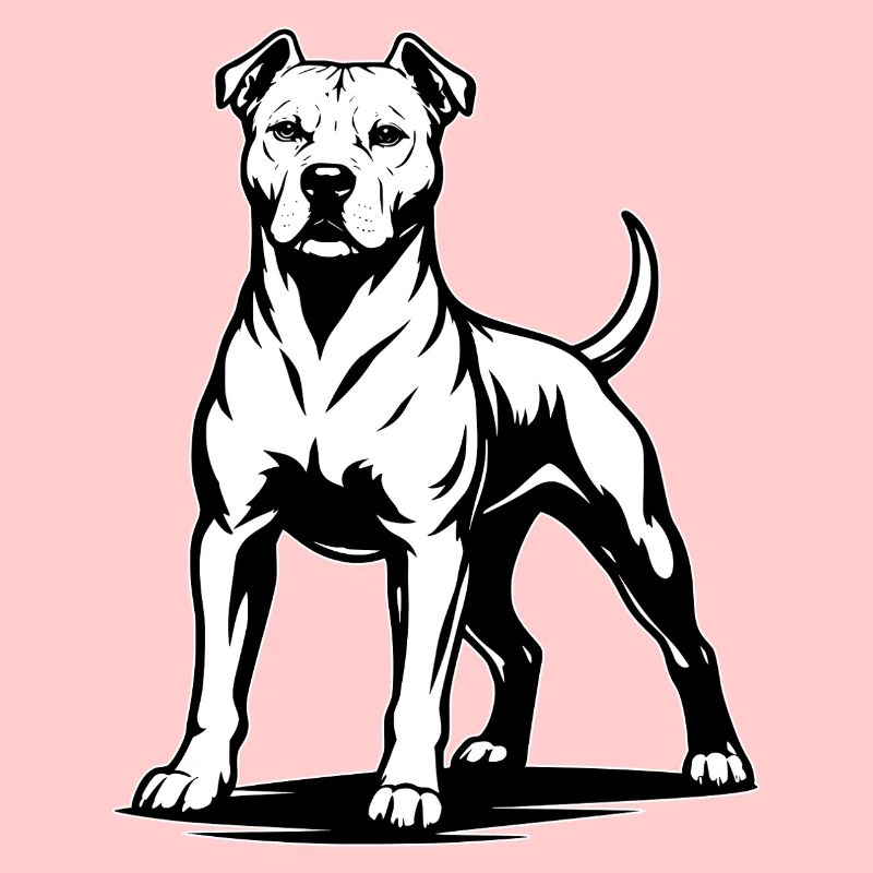 Pitbull dans une pose fière