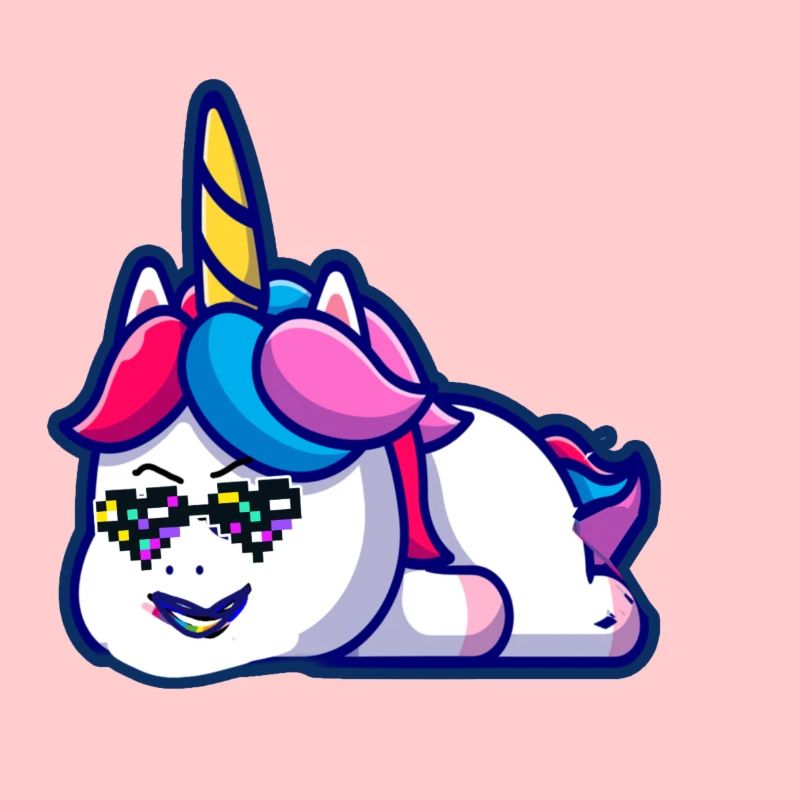 Unicorn,Sleep,Comic,Cool Unicorn,Retro