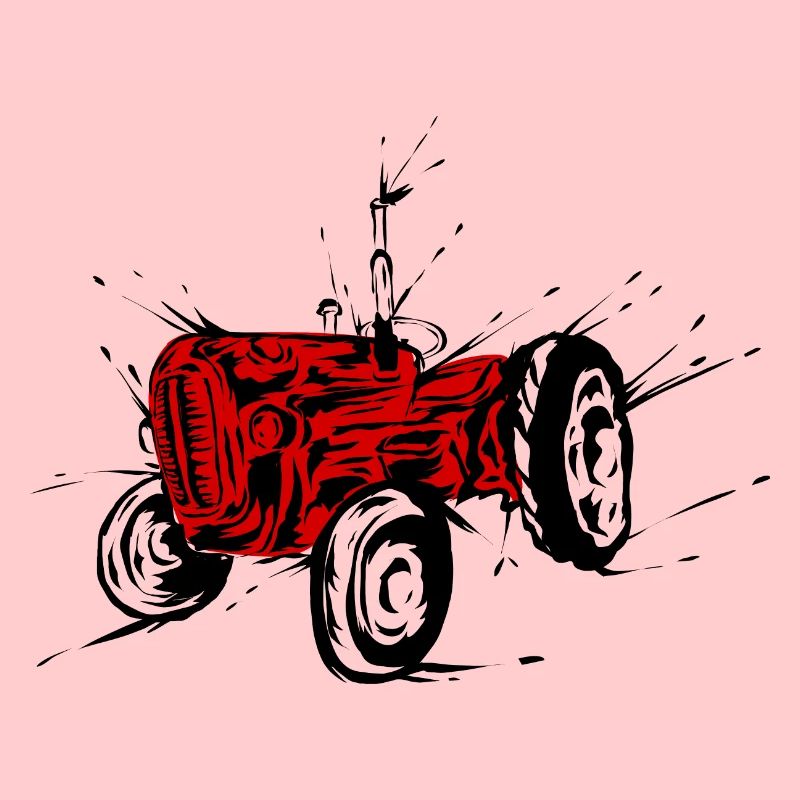 Old red tractor