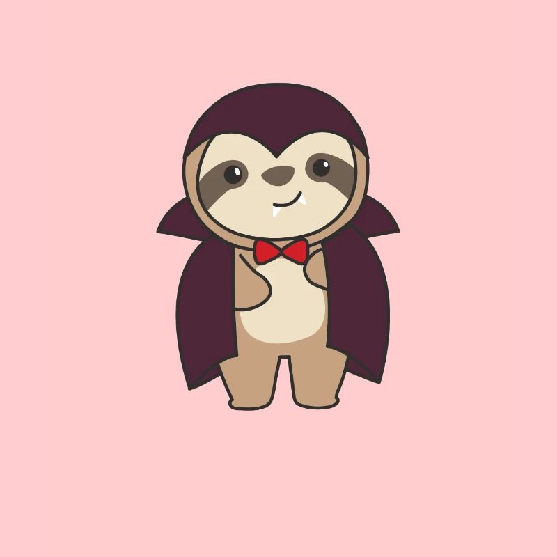 Sloth Halloween Cute Devil Vampire Costume