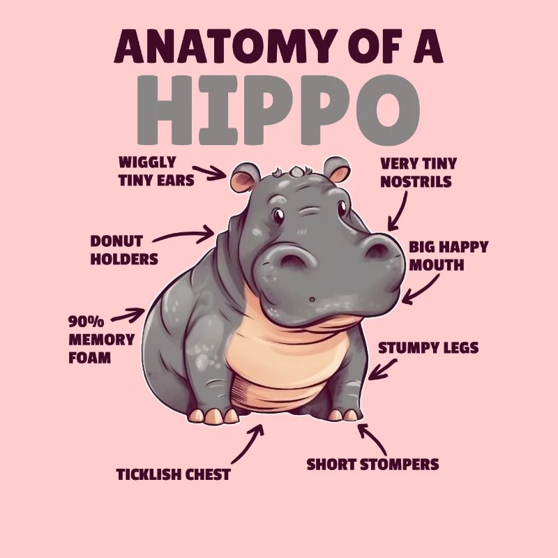 Explication de l’hippopotame doux Anatomie d’un hippopotame