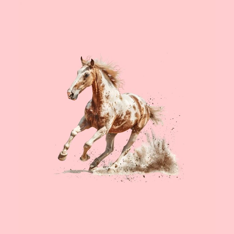 Galop dynamique cheval brun