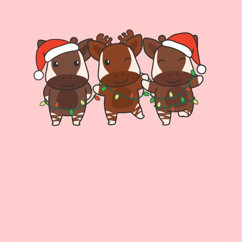 Okapi Noël Hiver Animaux Okapi