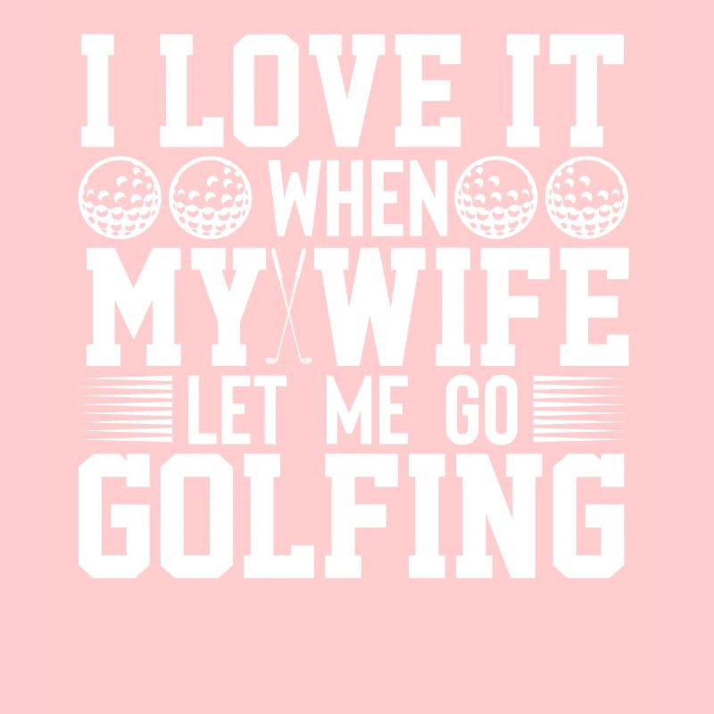 Golf Ehefrau Golfspieler Golftasche Ehemann Ball