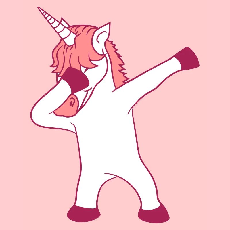 dabbing unicorn dab pose dance happy standing e