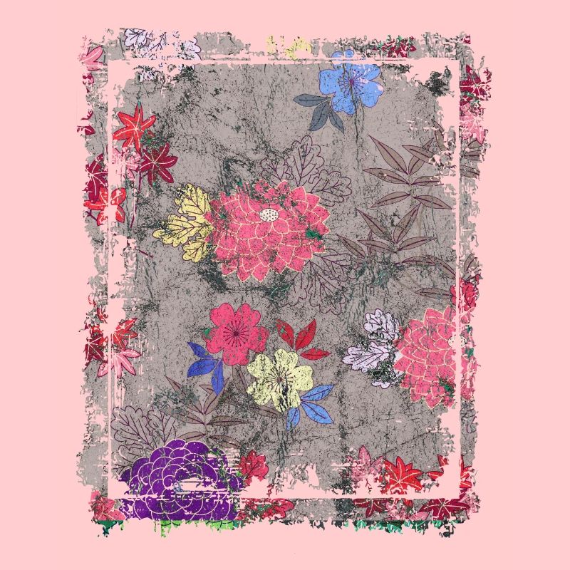 Japanese Floral Pattern Chrysanthemum Cherry