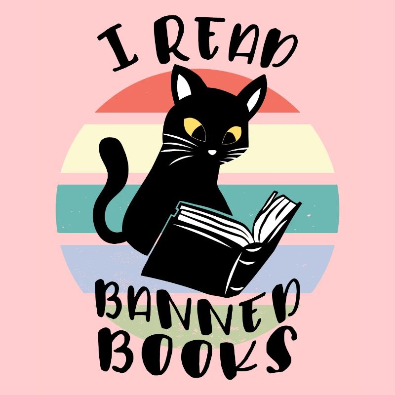 Ich lese verbotene Bücher Katze