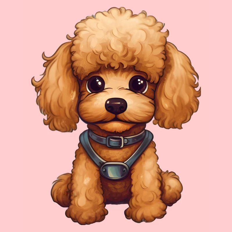 Doux bébé caniche chien