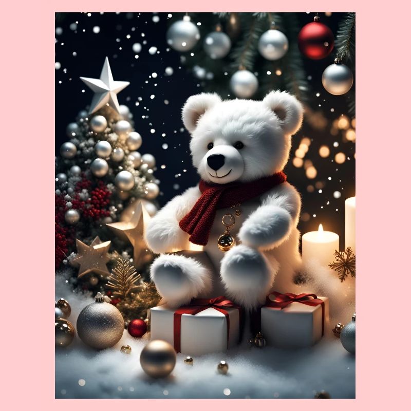 Teddy wishes you a Merry Christmas