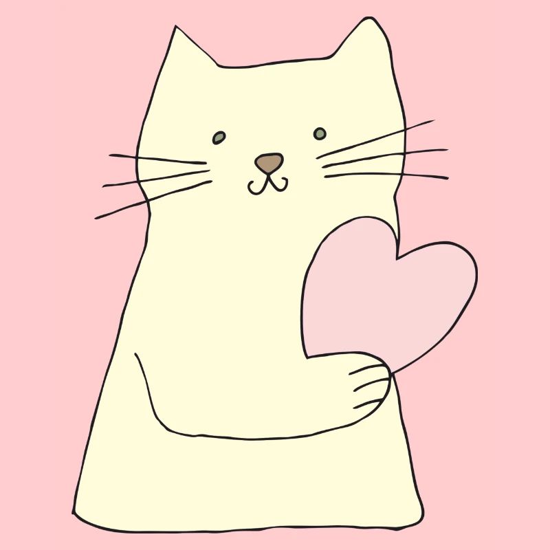 Chat avec cœur