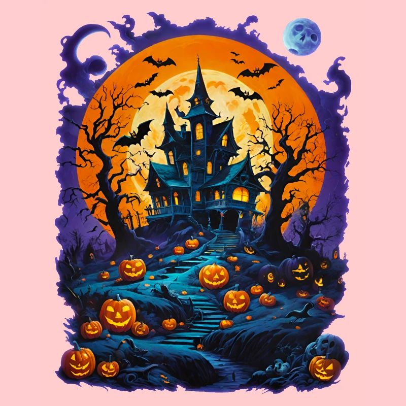 Witch's house with bats