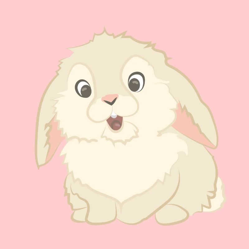 Lapin mignon comme illustration