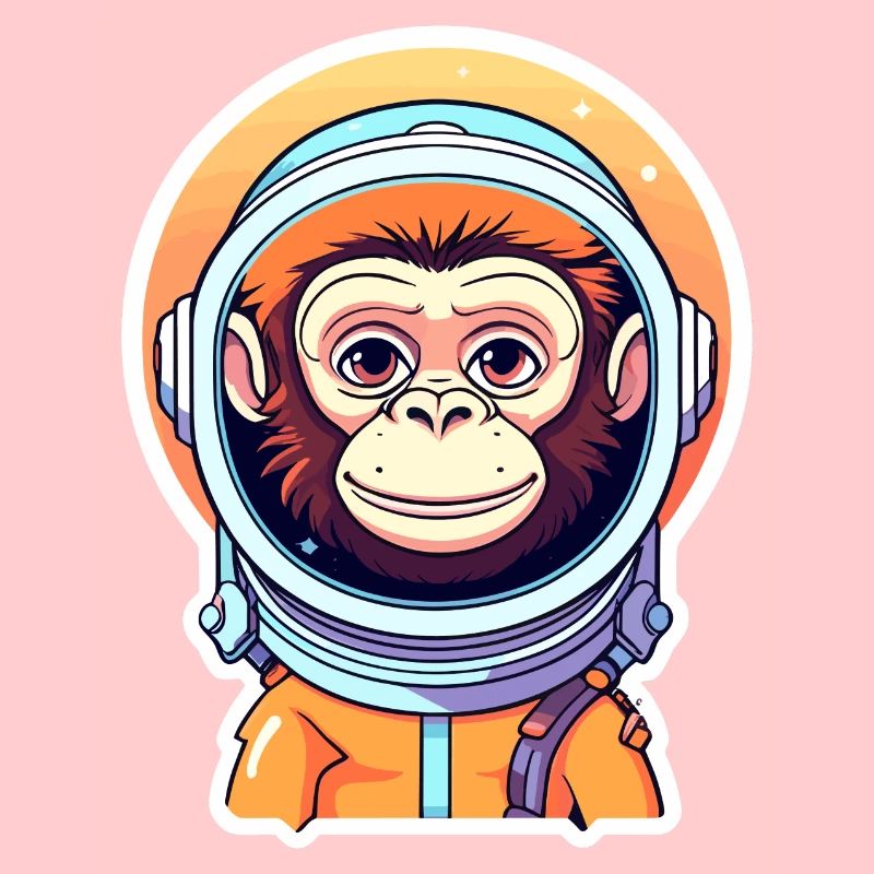 Illustration d’astronaute singe