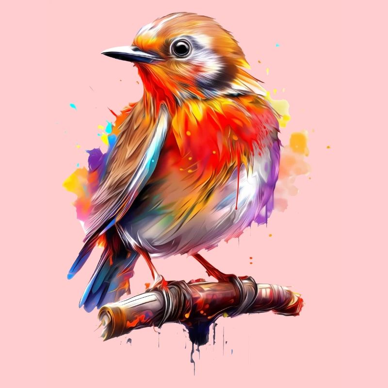 Robin peint