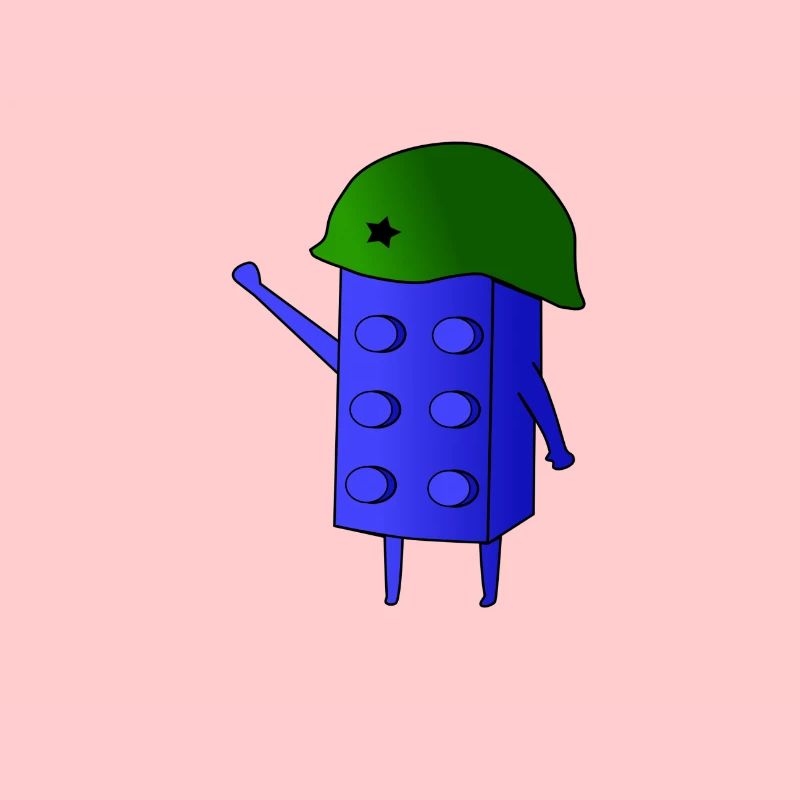 Bloc de construction bleu