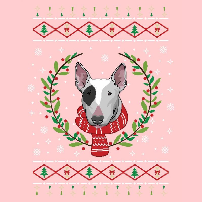Bullterrier hässlicher Weihnachtspullover Geschenk