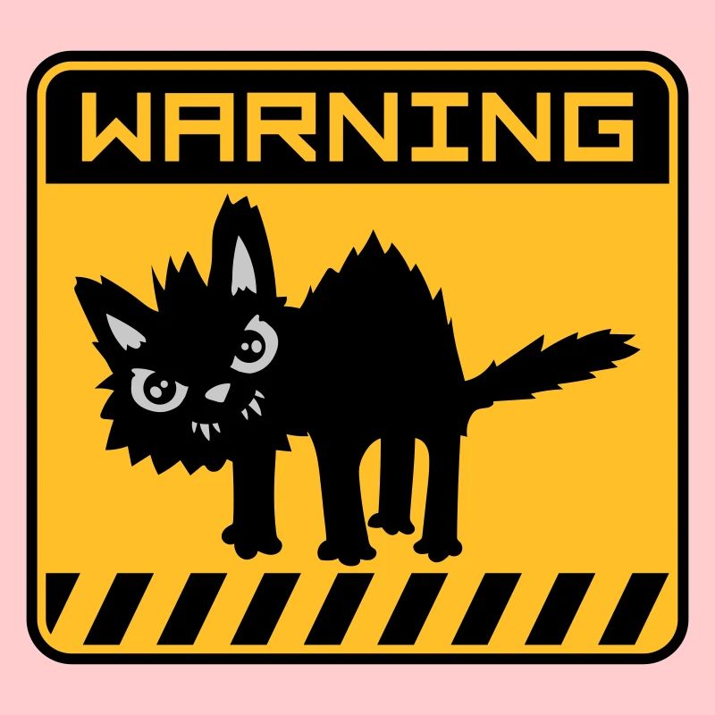 Warning dangerous cat