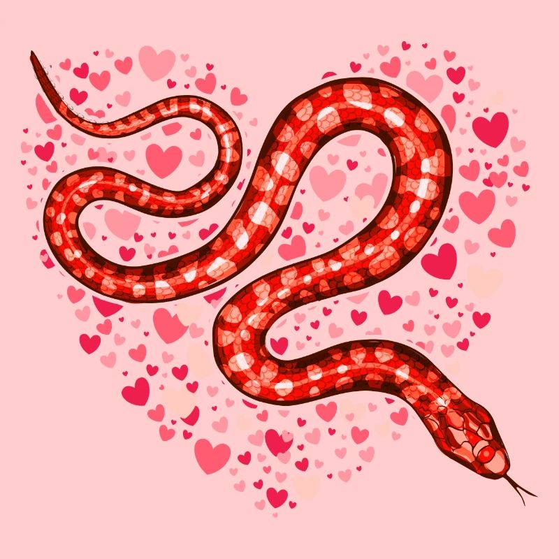 Valentine's Day Snake I Steal Hearts Python Lover