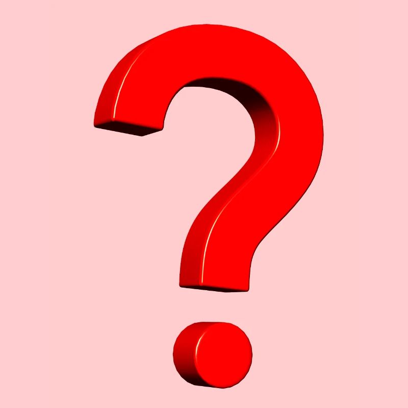 3D question mark red