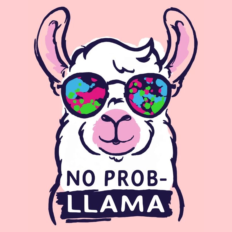 no probllama - cooler no problem llama lama saying