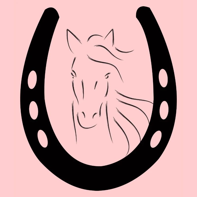 Cheval avec fer à cheval