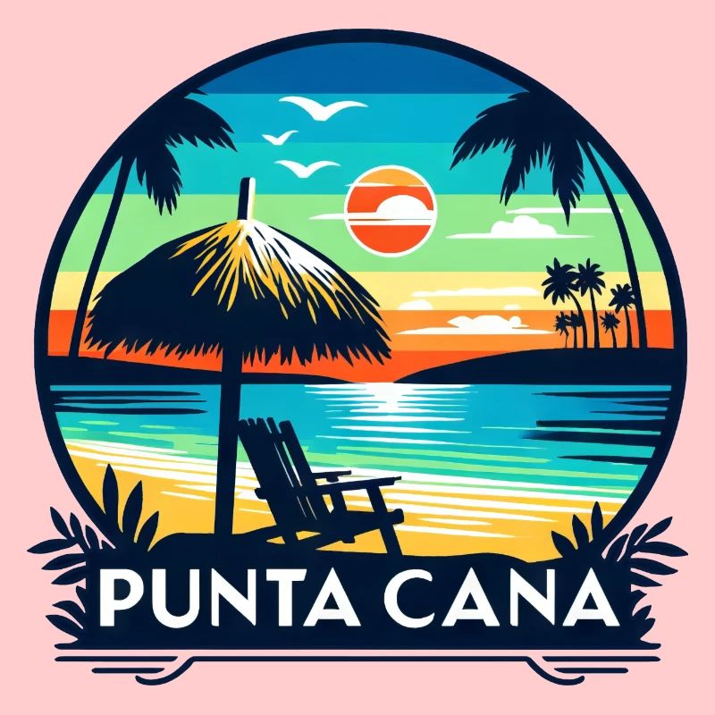 Coucher de soleil à Punta Cana : plage et palmiers