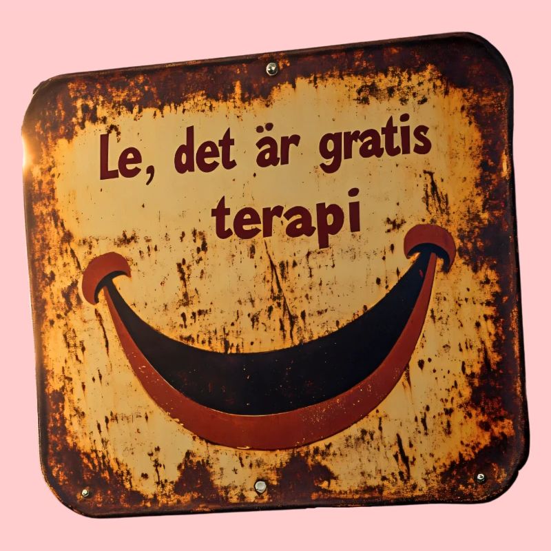 Smile it's free therapy - Charming tin sign