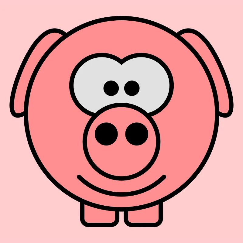 Mignon bande dessinée cochon peeps friendly
