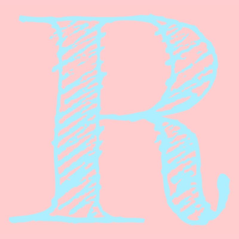 Letter "R" Comic Blue