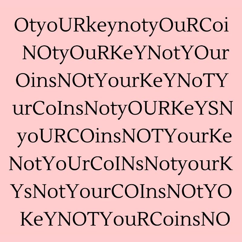 Pas vos clés pas vos pièces en rangée