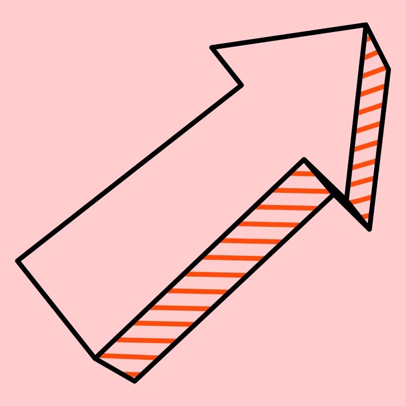 Pfeil in 3D zweifarbig
