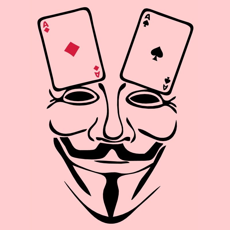 anonymous mask masque carte poker as1