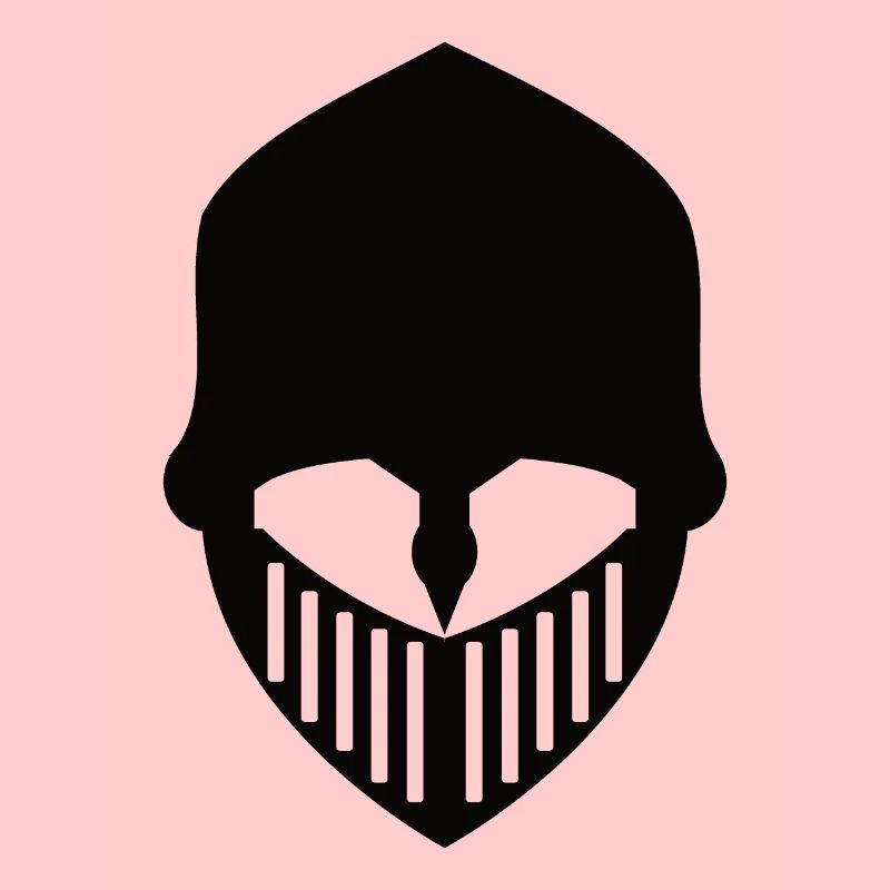 Ritterhelm Design - schwarzer Ritter