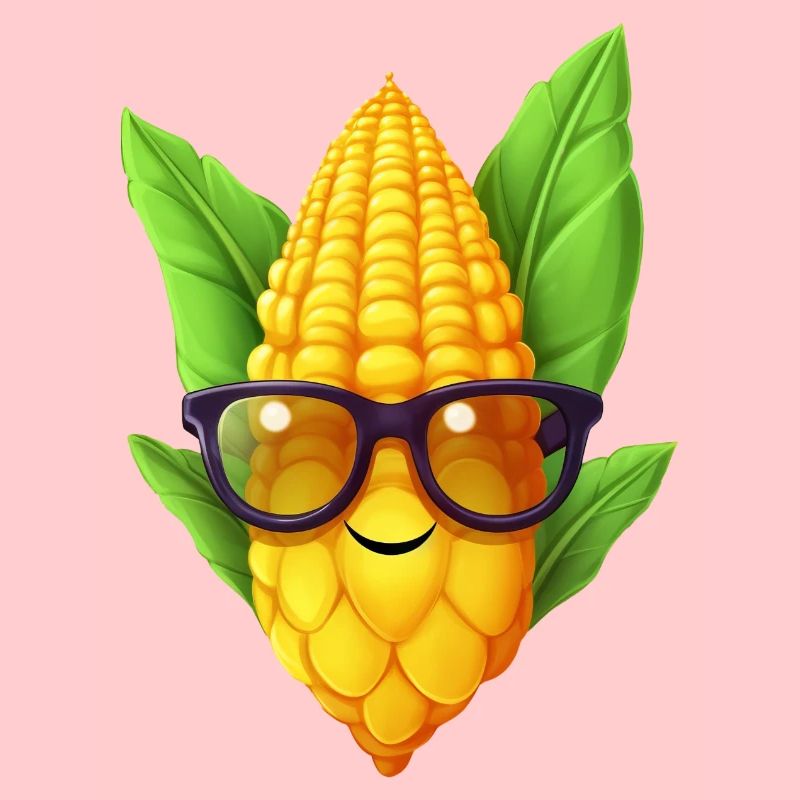 Kawaii corn with nerd glasses: Cobsmart
