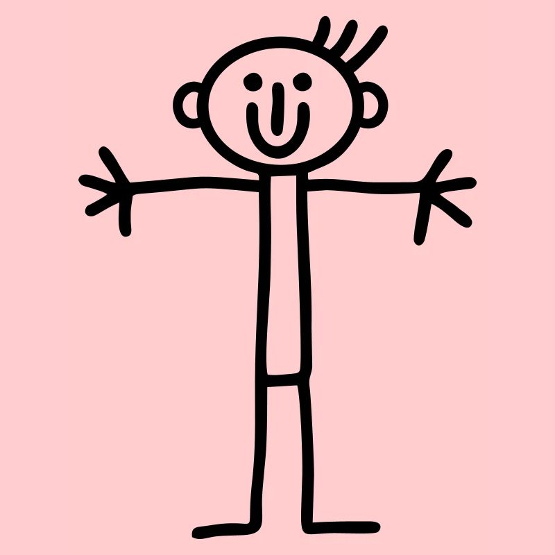 Stickmen open arms
