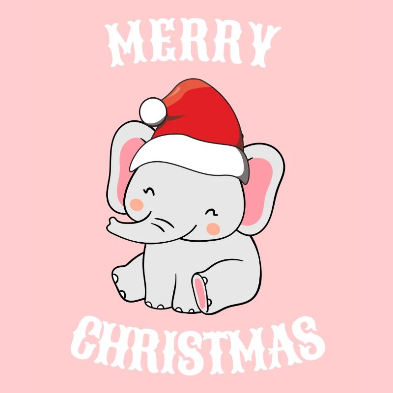 Éléphant de Noël Bébé Père Noël