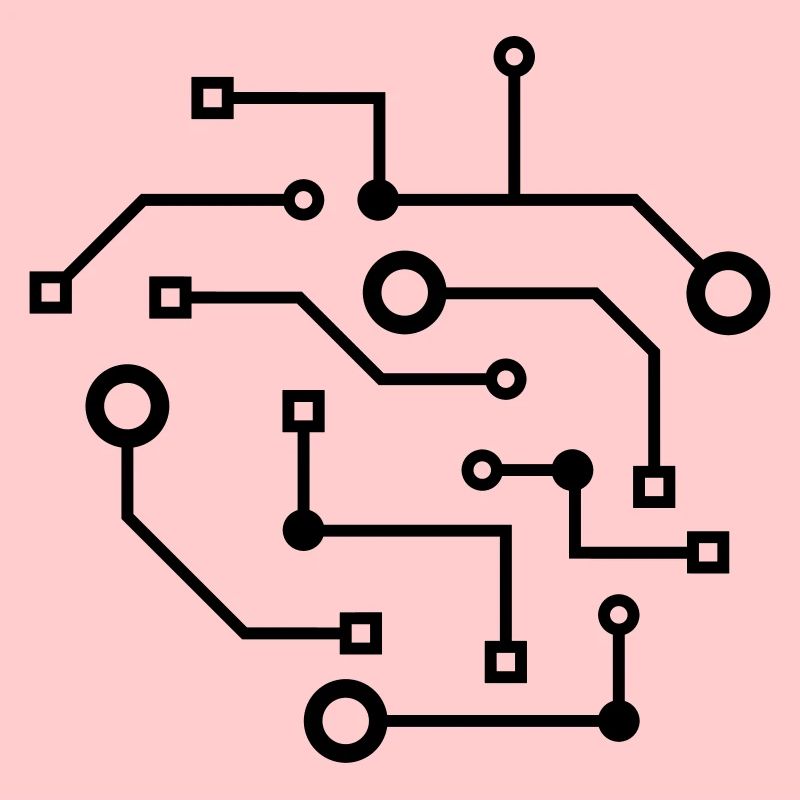 logo cool circuit wire data microchip circular