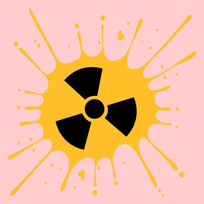 atomic symbol radioactive warning caution note