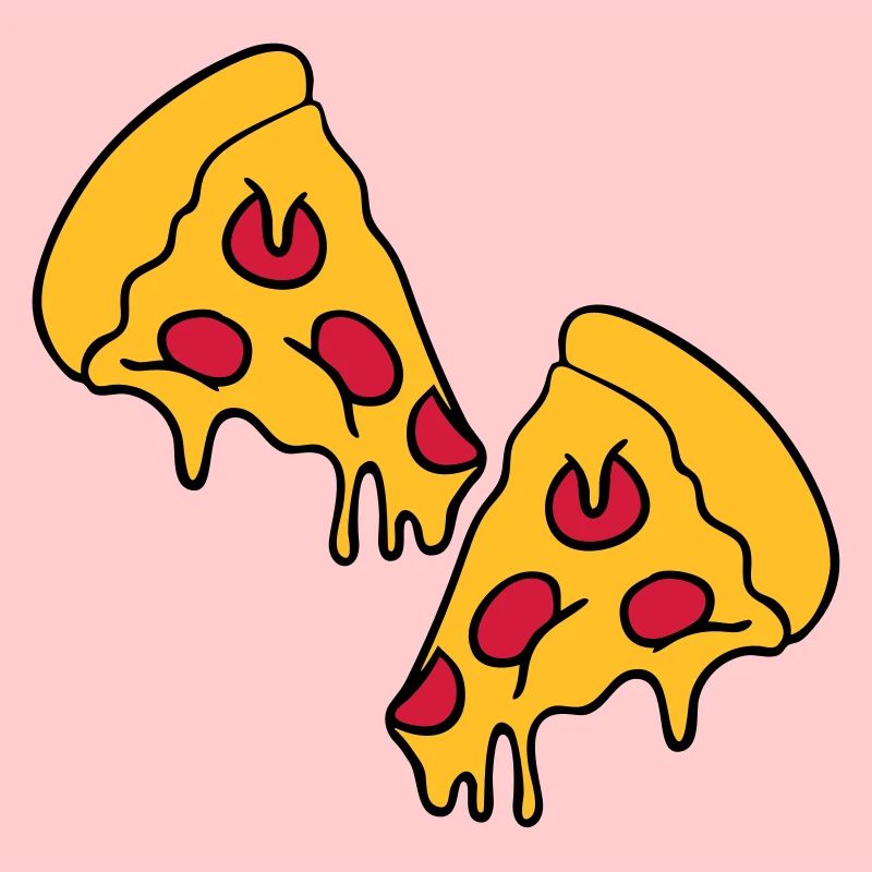 2 pizzas morceaux de fromage dégoulinant de salami