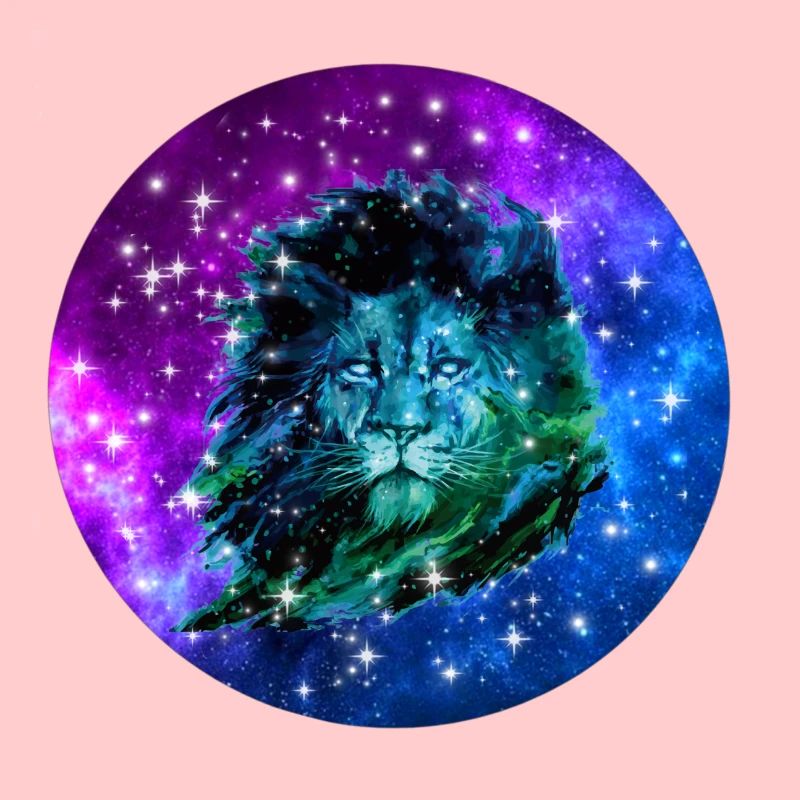 Galaxy Löwe mit Galaxy Design