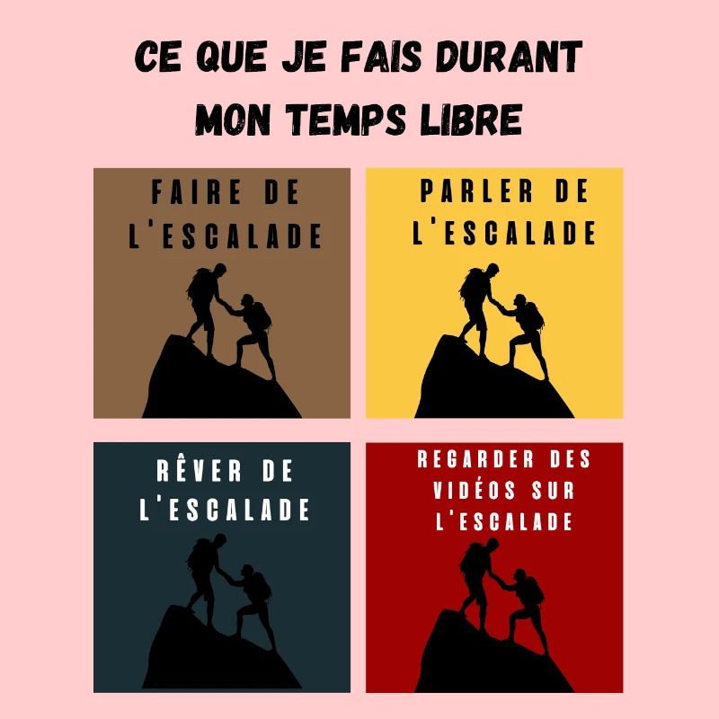 ce que je fais durant mon temps libre escalade