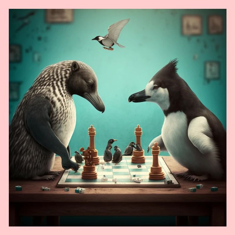 Doux jeu d’échecs entre deux animaux