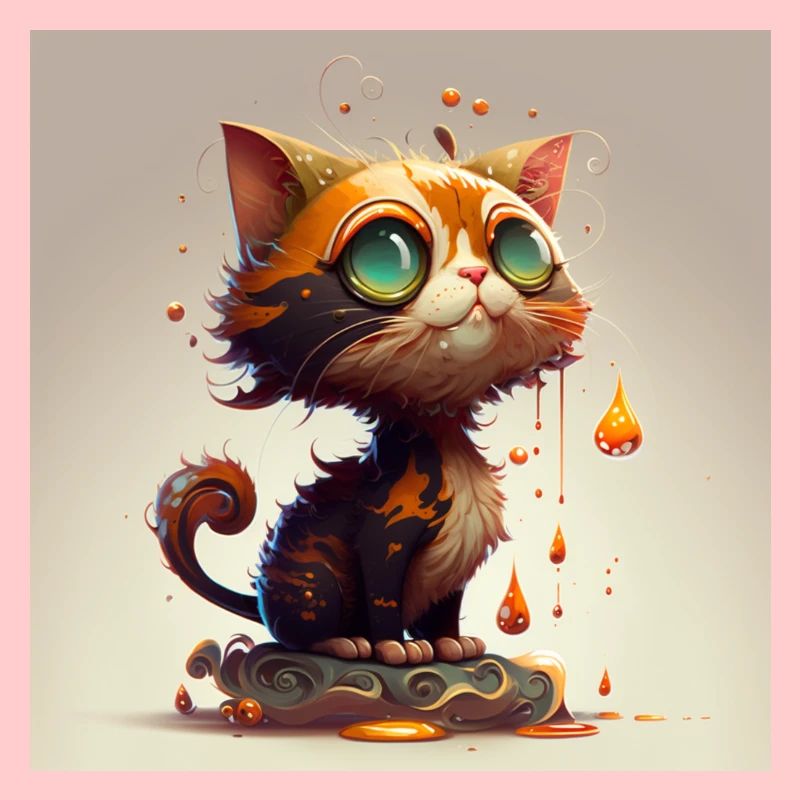 Chats mignons dans la conception de dessins animés, pour les amoureux des chats