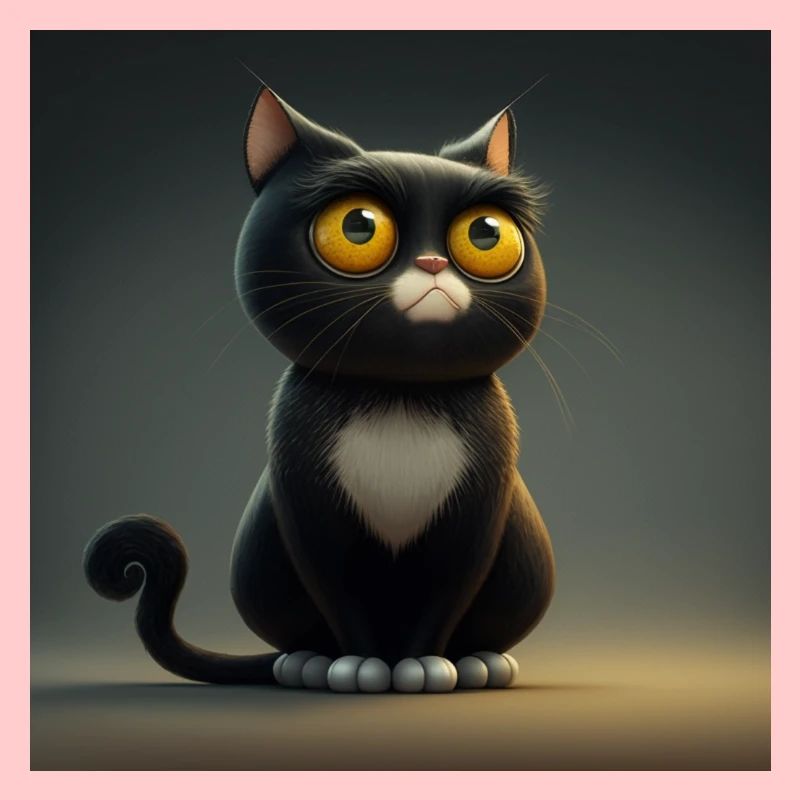 Chats mignons dans la conception de dessins animés, pour les amoureux des chats
