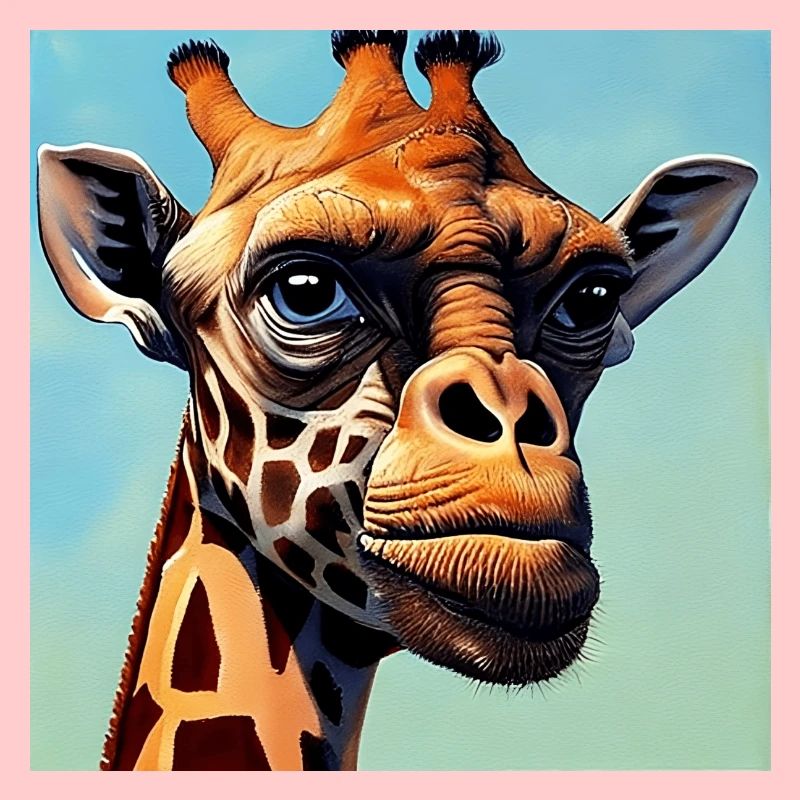 Giraffe mit Affengesicht