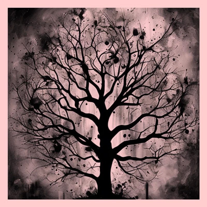 Baum Tinte schwarz