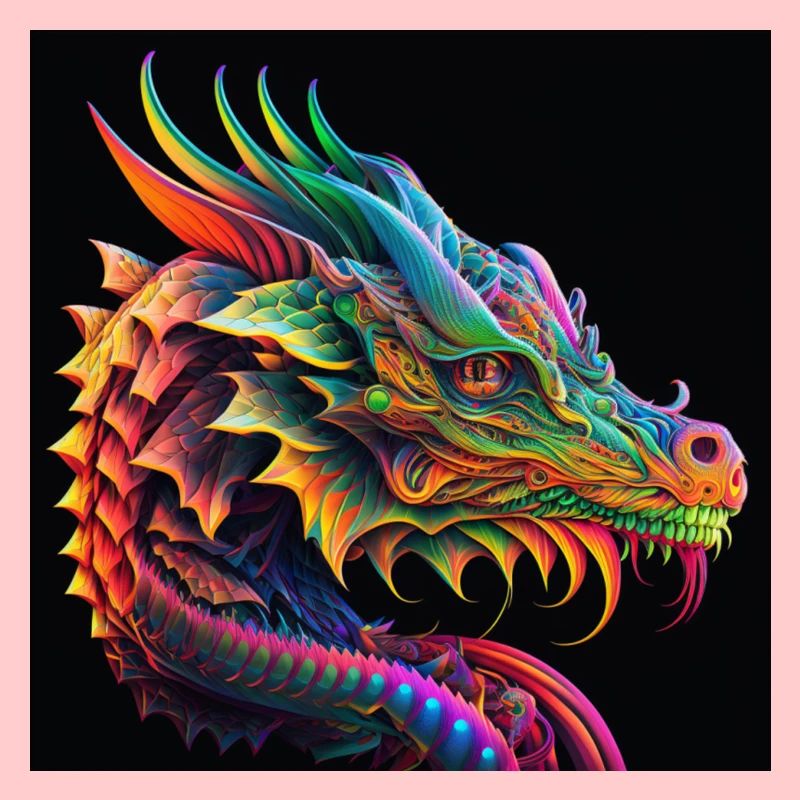 Farbiger Drache, einzigartiges Design