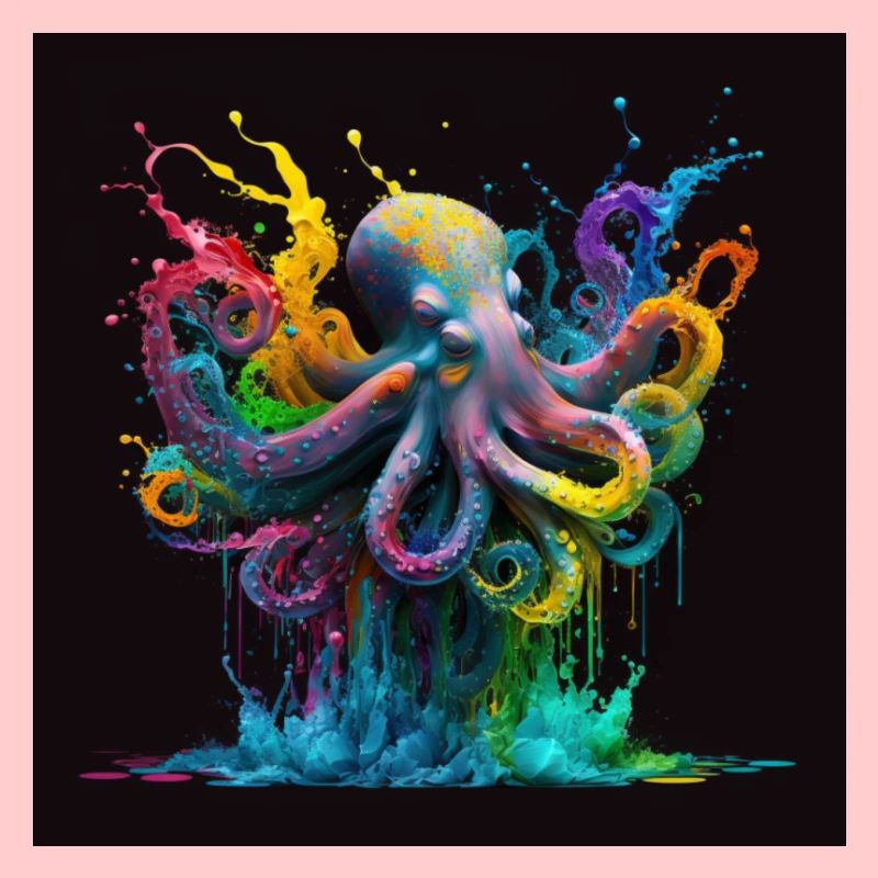 Colored octopus / jellyfish, unique design