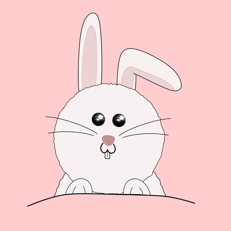 Lapin blanc et doux Pâques